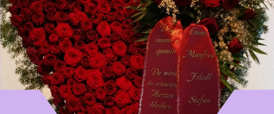 Rosenherz mit Spruchband